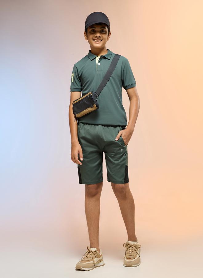 Technosport Boys Slim Fit Sports Shorts With Ts Flexi - Image 1